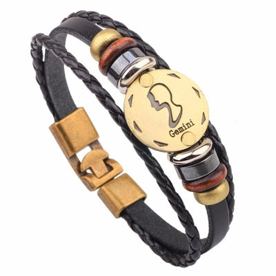 Zodiac Leather Bracelet – Ench4nted Horoscope Jewelry