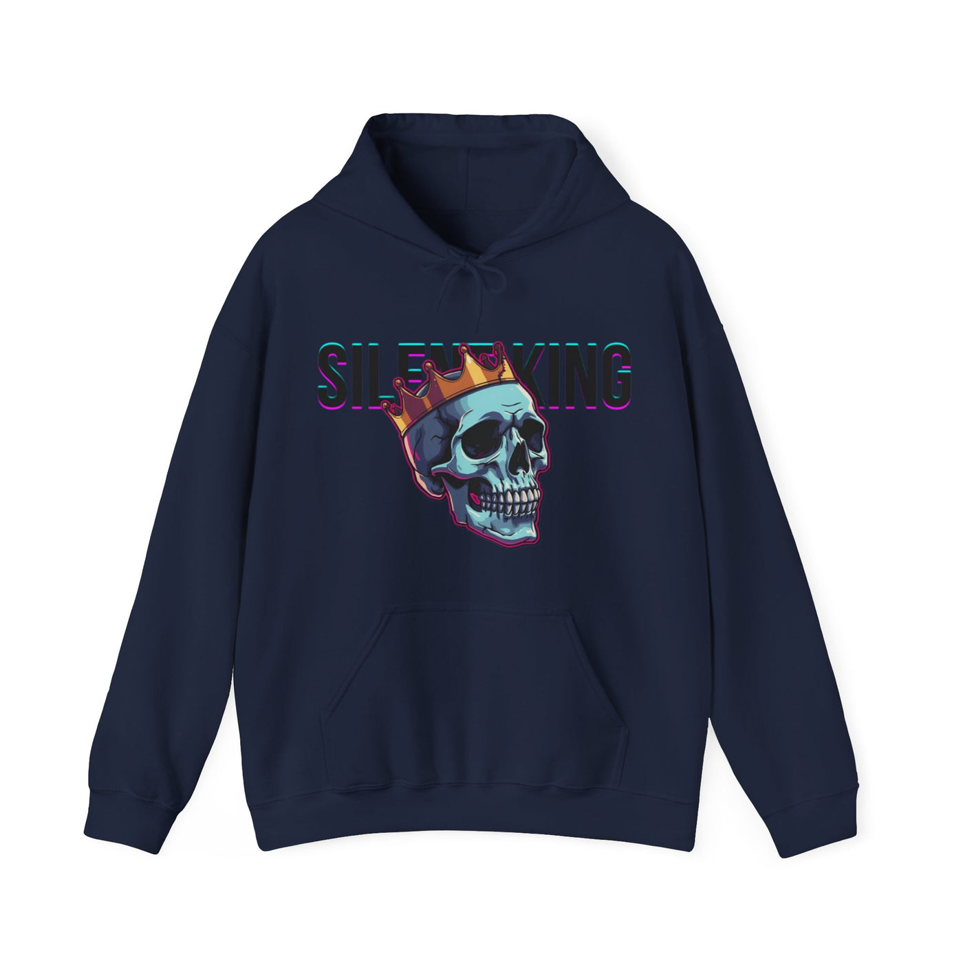 Skull King Hoodie, Graphic Sweatshirt, Unisex Heavy Blend, Casual Wear, Gift for Him, Halloween Apparel, Unique Streetwear