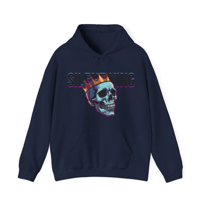 Skull King Hoodie, Graphic Sweatshirt, Unisex Heavy Blend, Casual Wear, Gift for Him, Halloween Apparel, Unique Streetwear