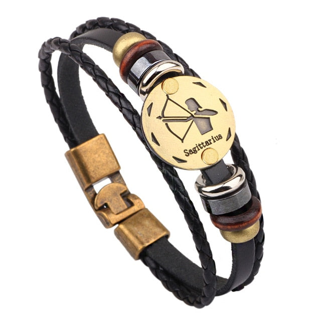 Zodiac Leather Bracelet – Ench4nted Horoscope Jewelry
