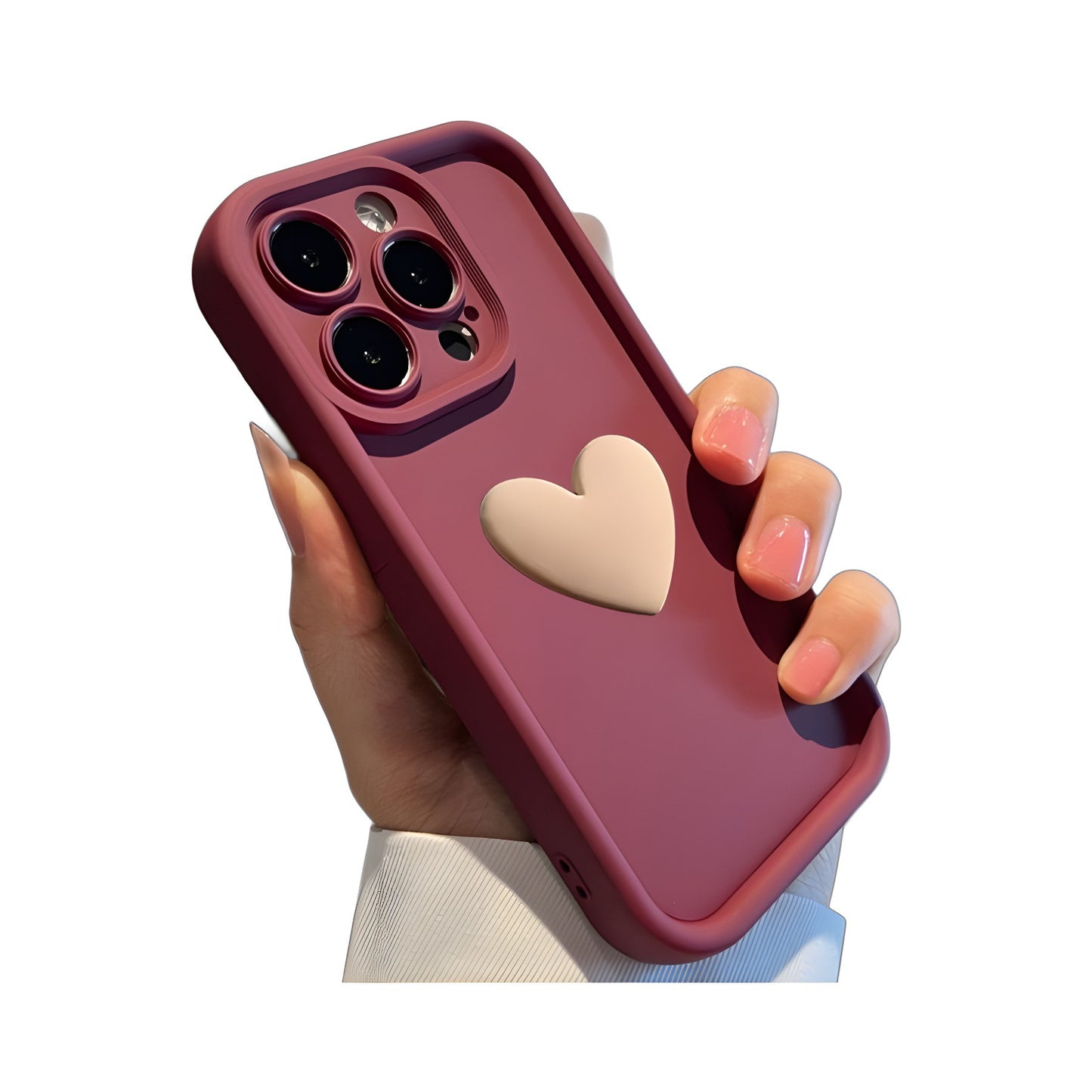 iPhone 16 / Pro Max 3D Love Heart Case – Cute Protective Cover