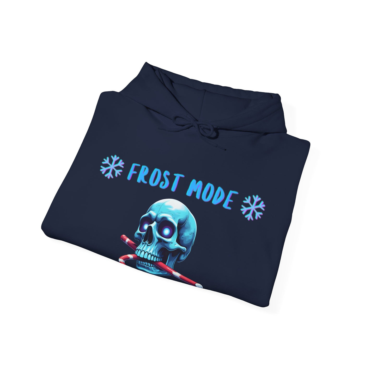 Frost Mode Skull Sweatshirt, Unisex Holiday Hoodie, Christmas Sweatshirt, Skull Christmas Gift, Winter Apparel, Festive Casual Wear