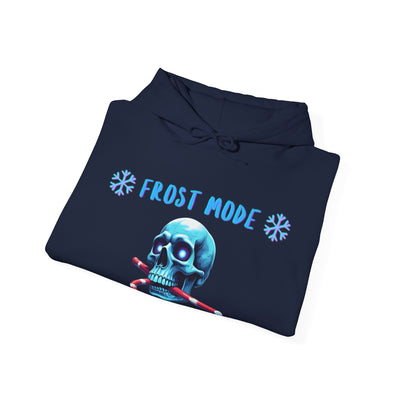 Frost Mode Skull Sweatshirt, Unisex Holiday Hoodie, Christmas Sweatshirt, Skull Christmas Gift, Winter Apparel, Festive Casual Wear