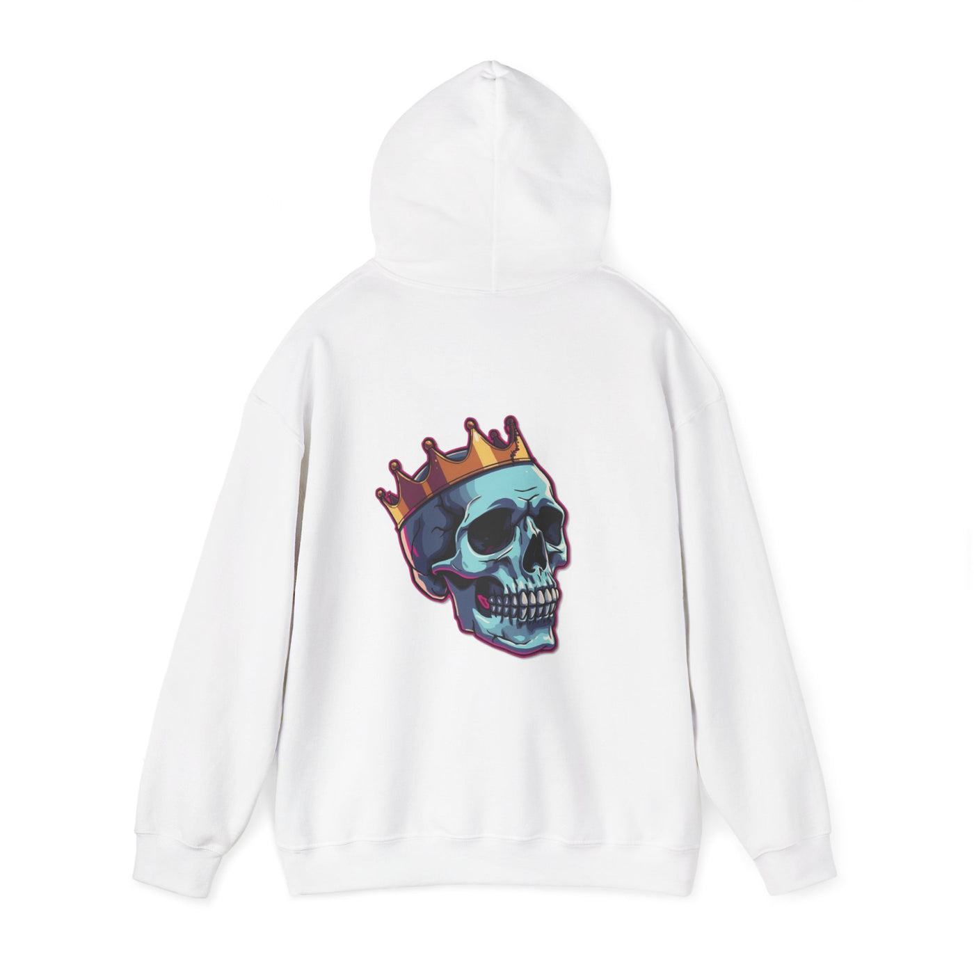 Skull King Hoodie, Graphic Sweatshirt, Unisex Heavy Blend, Casual Wear, Gift for Him, Halloween Apparel, Unique Streetwear