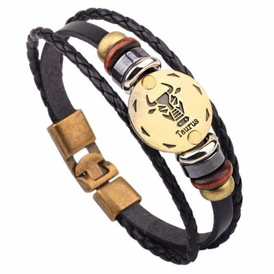 Zodiac Leather Bracelet – Ench4nted Horoscope Jewelry