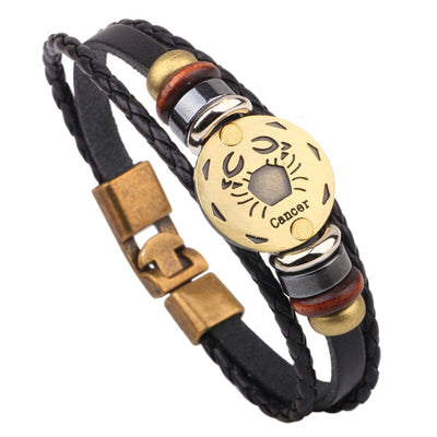 Zodiac Leather Bracelet – Ench4nted Horoscope Jewelry