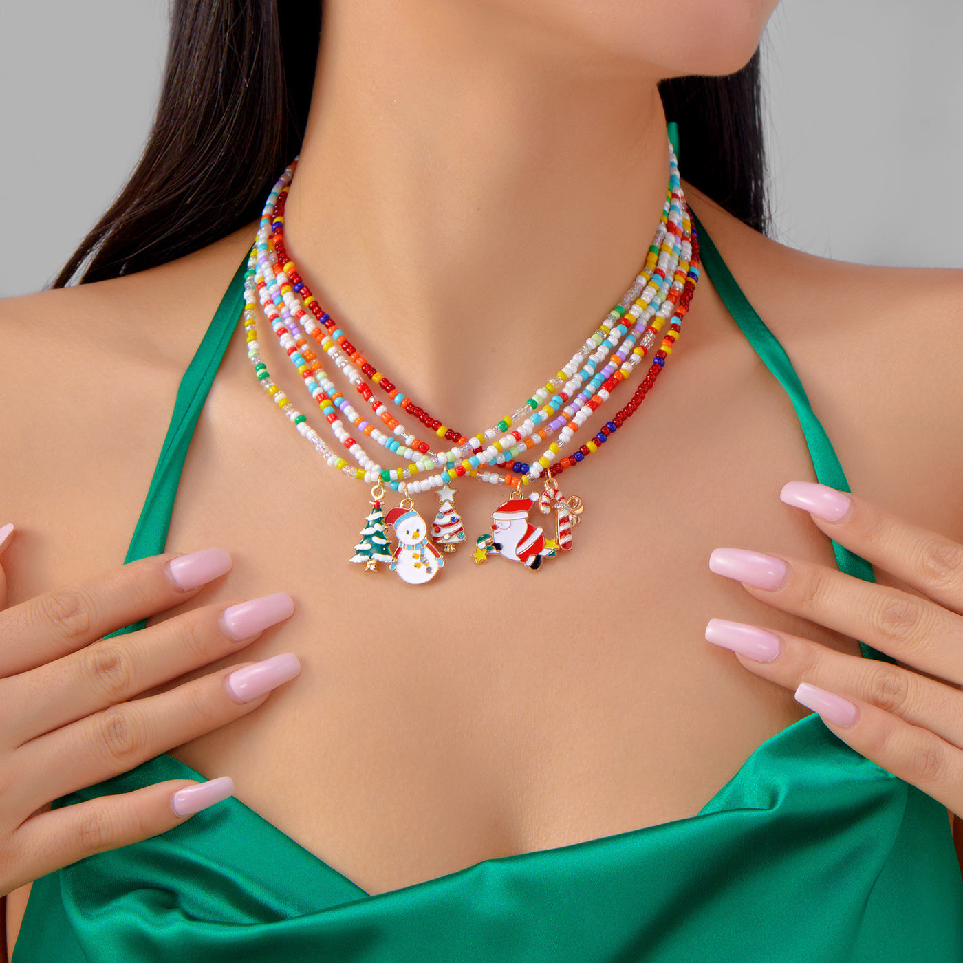 Santa Bell Necklace Set – Ench4nted Christmas Jewelry