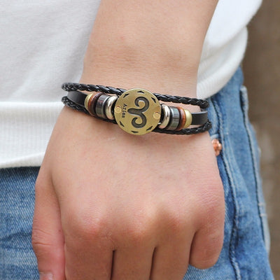 Zodiac Leather Bracelet – Ench4nted Horoscope Jewelry