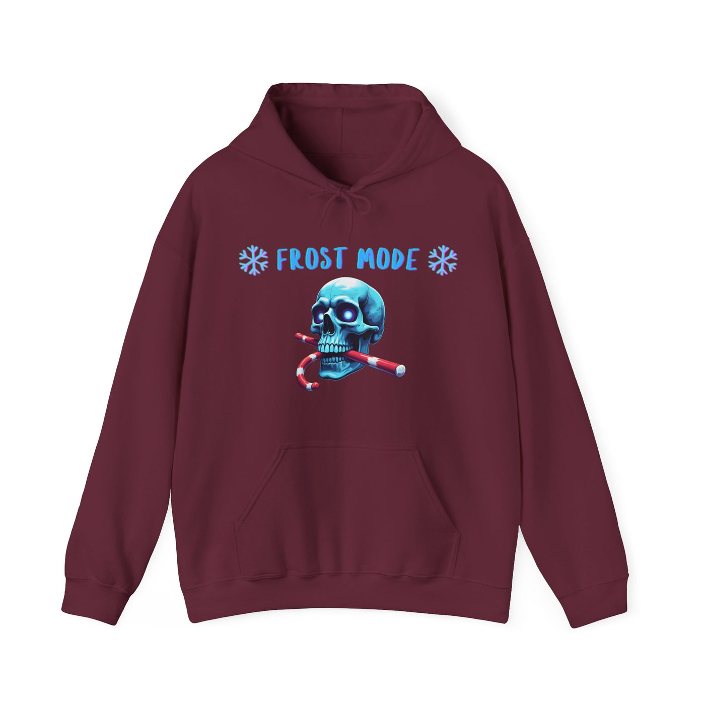 Frost Mode Skull Sweatshirt, Unisex Holiday Hoodie, Christmas Sweatshirt, Skull Christmas Gift, Winter Apparel, Festive Casual Wear