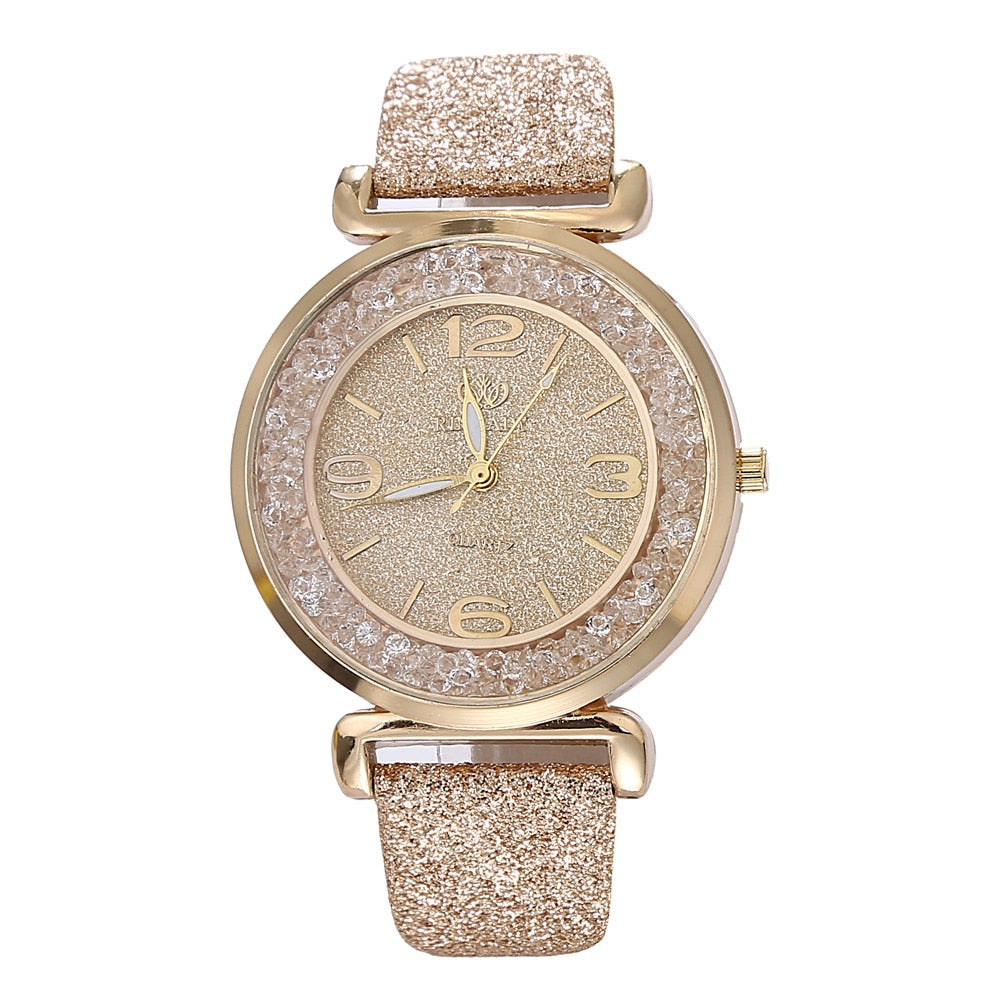 Women’s Luxury Crystal Rhinestone Watch – Elegant Quartz Timepiece