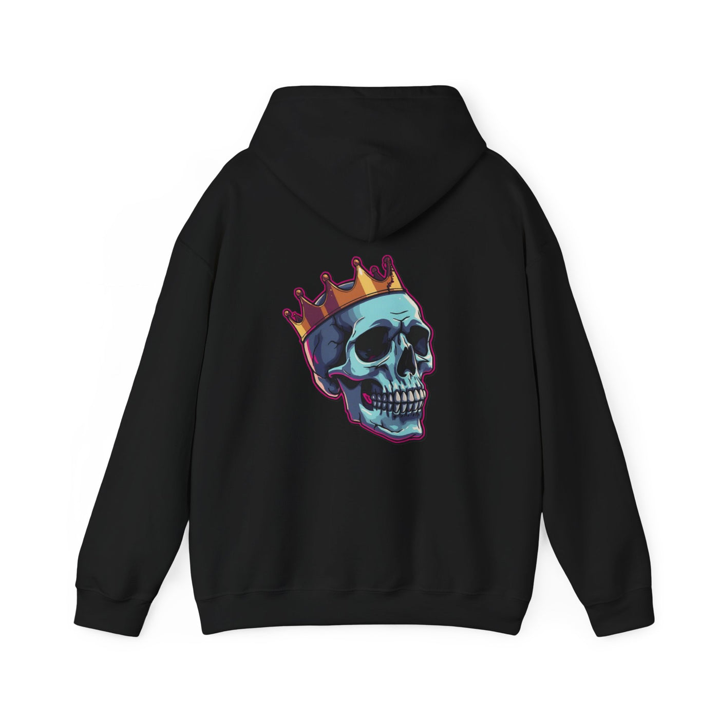 Skull King Hoodie, Graphic Sweatshirt, Unisex Heavy Blend, Casual Wear, Gift for Him, Halloween Apparel, Unique Streetwear