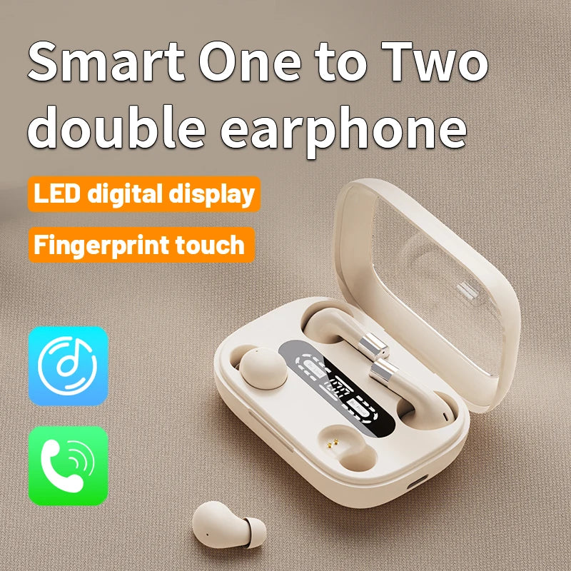 TWS Wireless Bluetooth Headphones ENC Noise Canceling with Mic Ephonears Invisible Sleeping Earbuds Sports Waterproof Headset ﻿