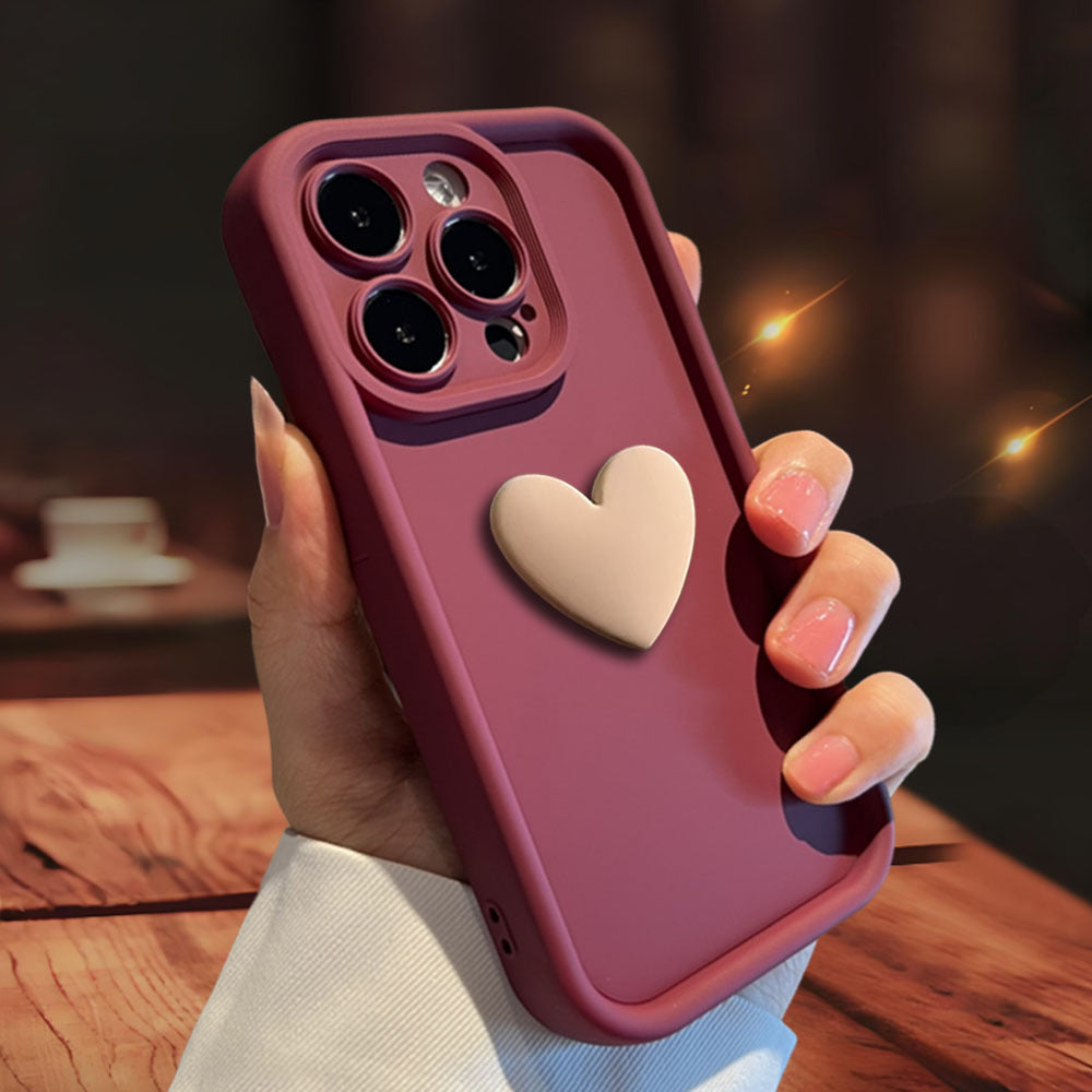 iPhone 16 / Pro Max 3D Love Heart Case – Cute Protective Cover