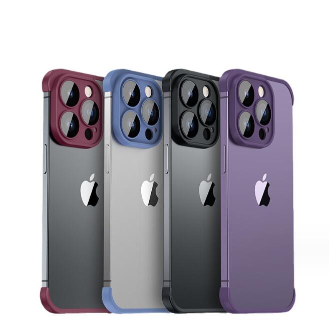 Luxury Shockproof Case with Lens Protector for iPhone 15/14/13/12 Pro Max