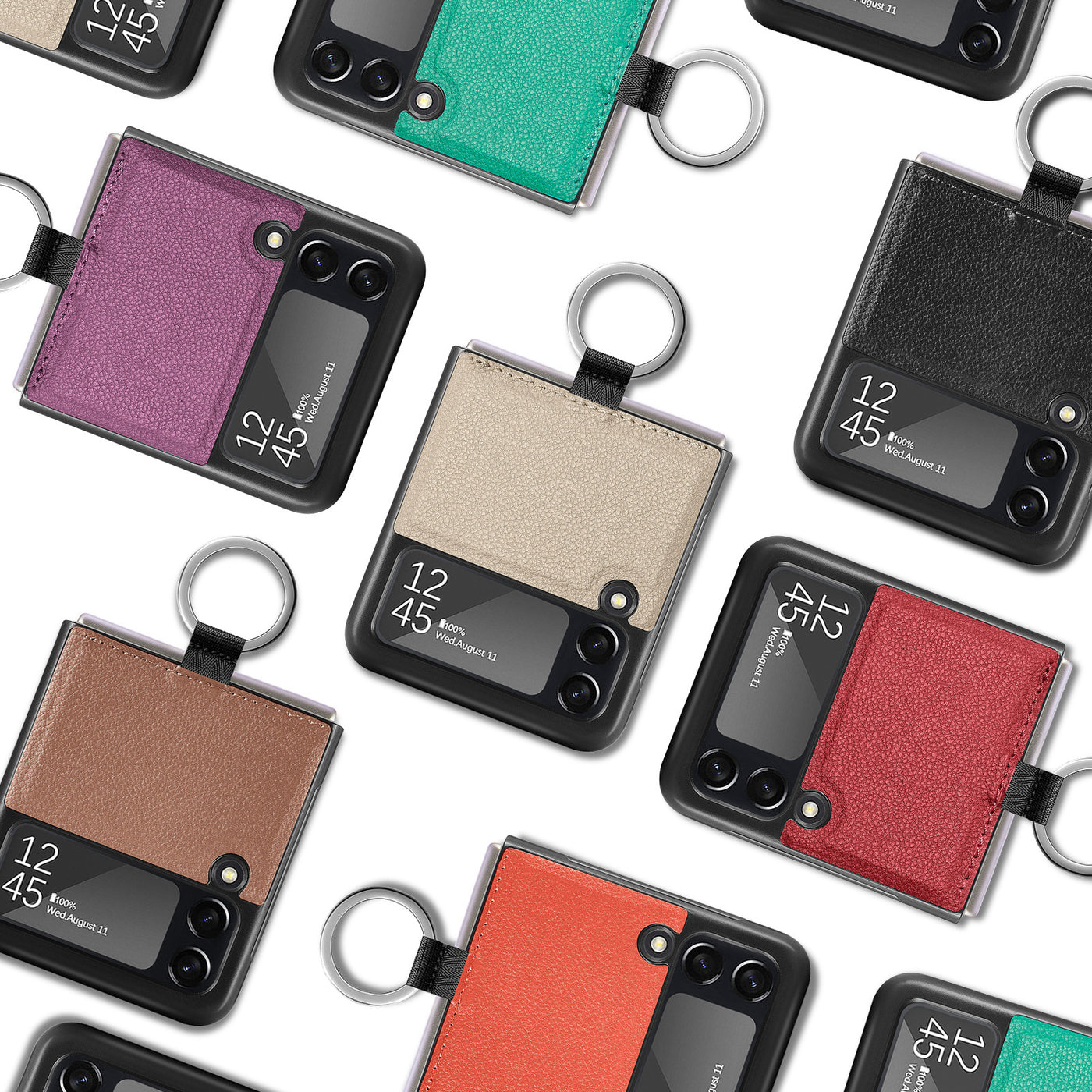 Samsung Z Flip3 Protective Case with Ring Grip – Shockproof, Foldable Cover