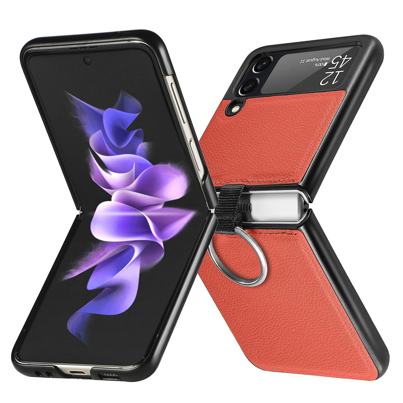 Samsung Z Flip3 Protective Case with Ring Grip – Shockproof, Foldable Cover