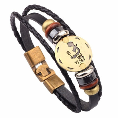 Zodiac Leather Bracelet – Ench4nted Horoscope Jewelry