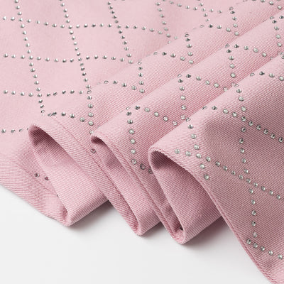 Casual diamond studded casual denim pants for women