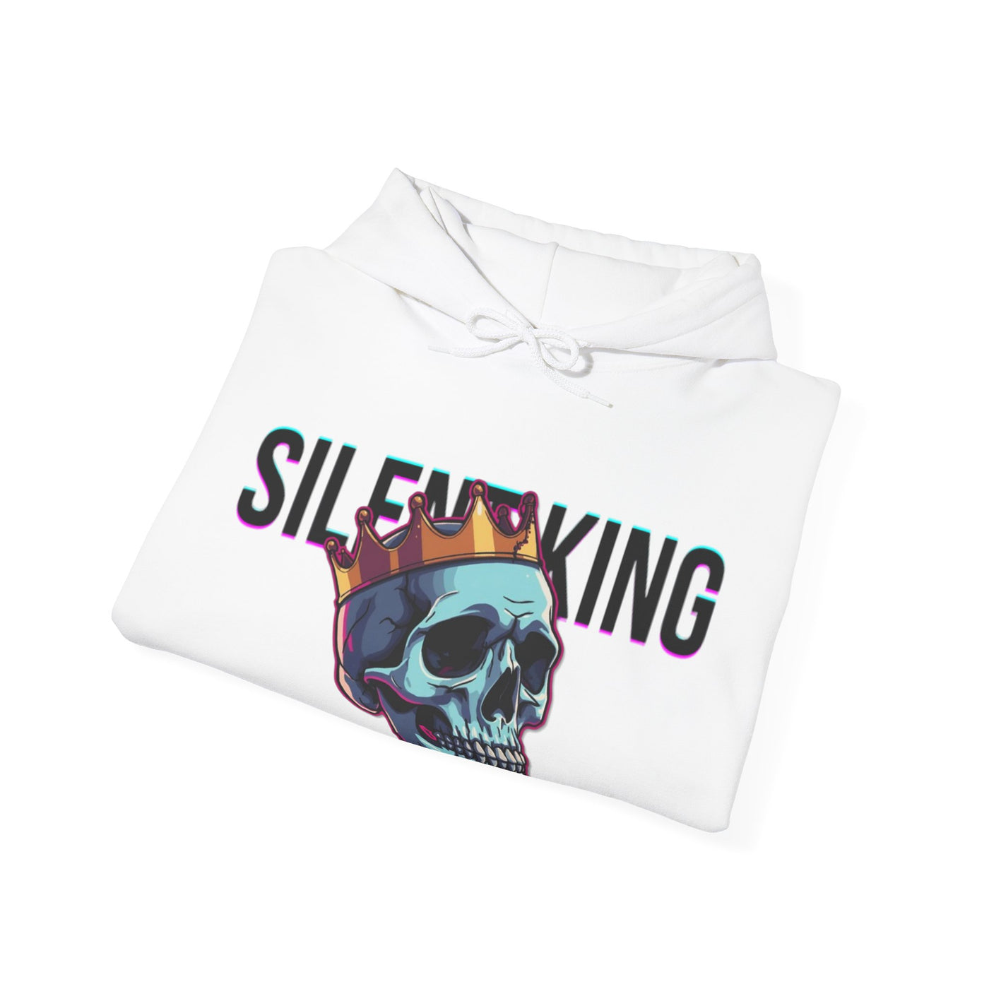 Skull King Hoodie, Graphic Sweatshirt, Unisex Heavy Blend, Casual Wear, Gift for Him, Halloween Apparel, Unique Streetwear