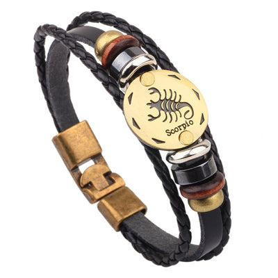 Zodiac Leather Bracelet – Ench4nted Horoscope Jewelry