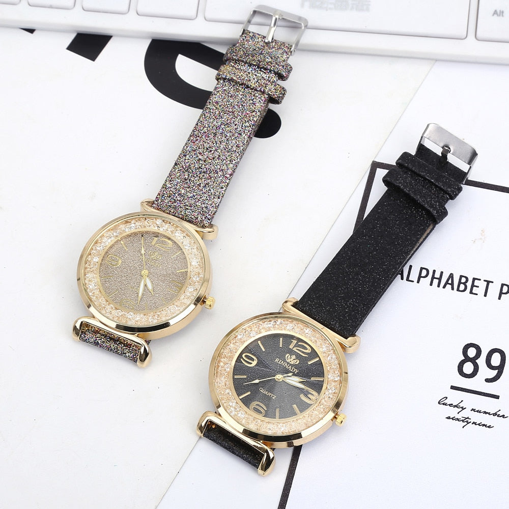Women’s Luxury Crystal Rhinestone Watch – Elegant Quartz Timepiece