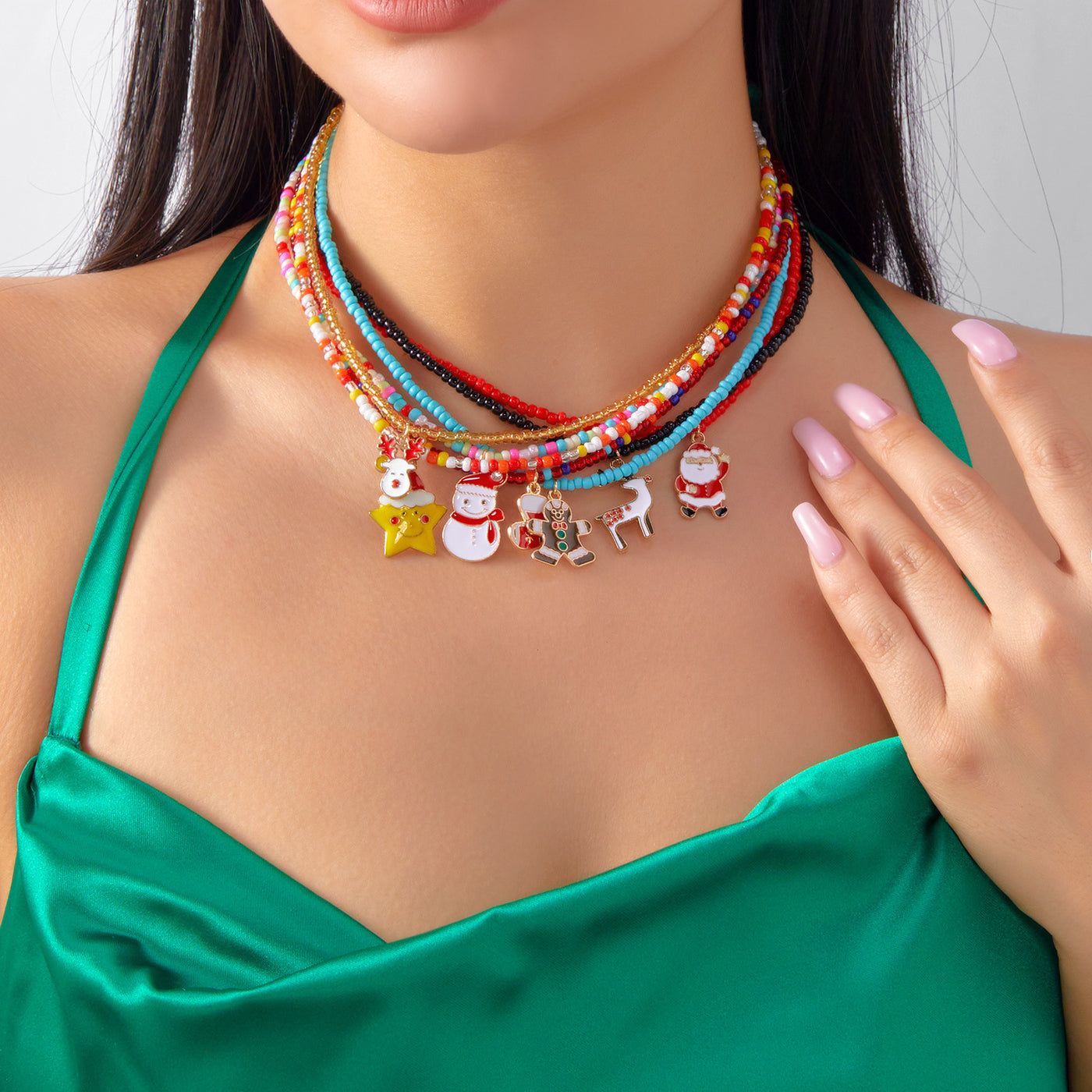 Santa Bell Necklace Set – Ench4nted Christmas Jewelry