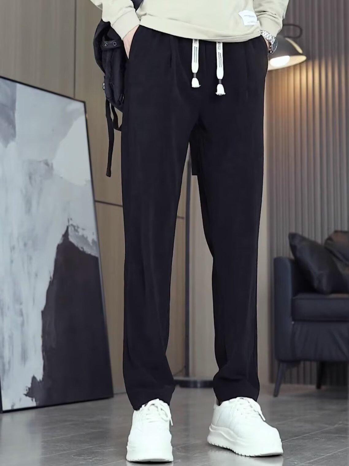 Casual and spacious solid color versatile casual pants