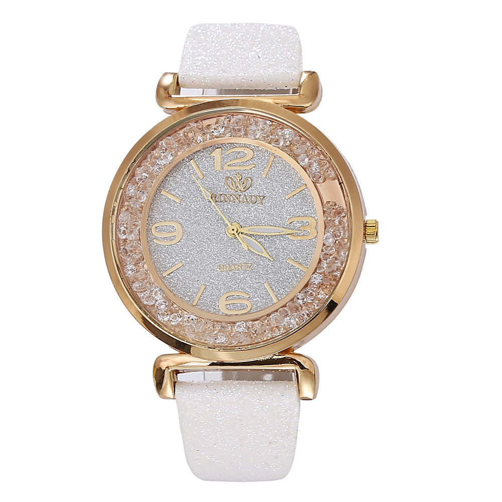 Women’s Luxury Crystal Rhinestone Watch – Elegant Quartz Timepiece