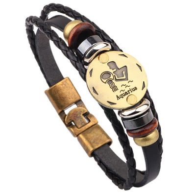 Zodiac Leather Bracelet – Ench4nted Horoscope Jewelry
