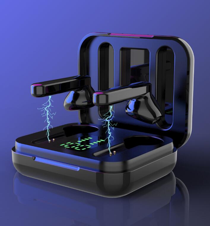 TWS J4 Wireless Earbuds Bluetooth 5.0 Earphone Sport Stereo Bass Wireless Earbuds LED Display HD Music Headset with Charging Box