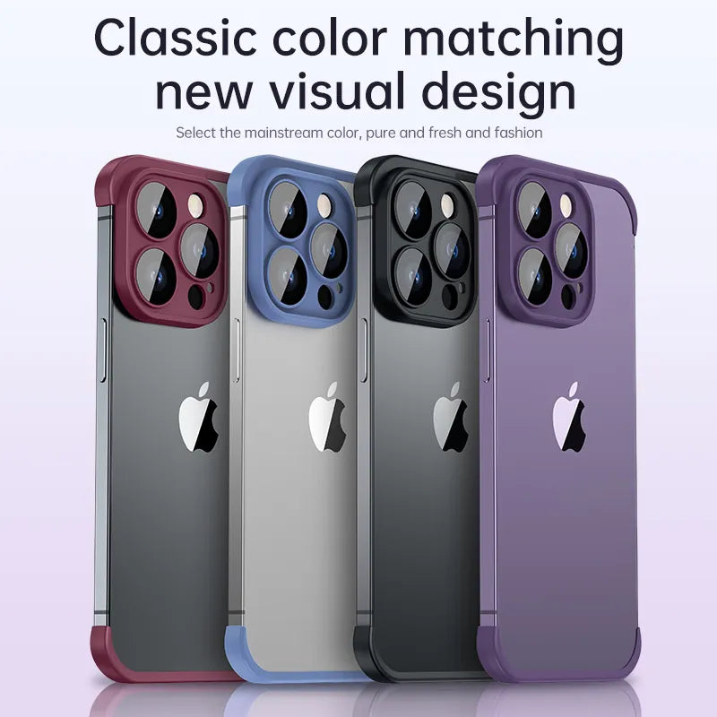 Luxury Shockproof Case with Lens Protector for iPhone 15/14/13/12 Pro Max
