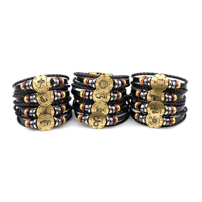 Zodiac Leather Bracelet – Ench4nted Horoscope Jewelry