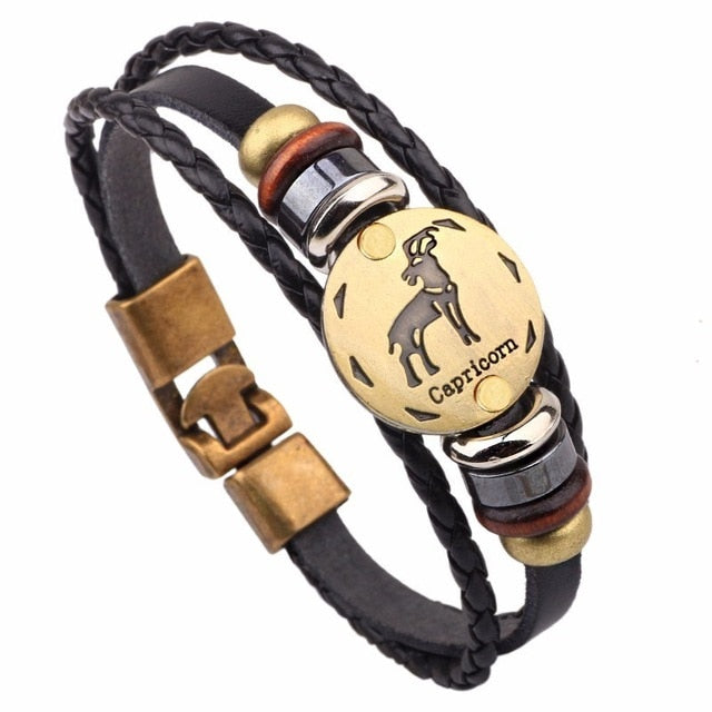 Zodiac Leather Bracelet – Ench4nted Horoscope Jewelry