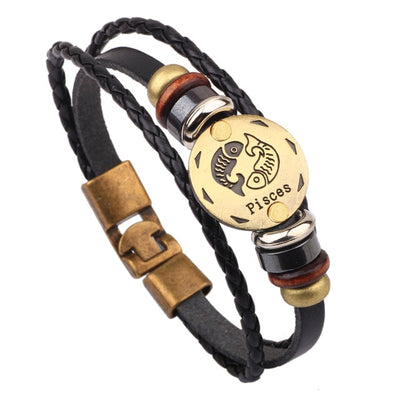 Zodiac Leather Bracelet – Ench4nted Horoscope Jewelry