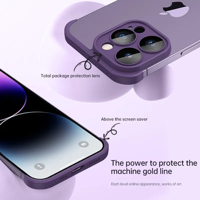 Luxury Shockproof Case with Lens Protector for iPhone 15/14/13/12 Pro Max
