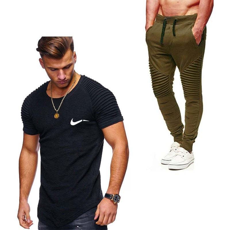 Men's Casual T ShirtsTracksuit Male Casual Tshirt